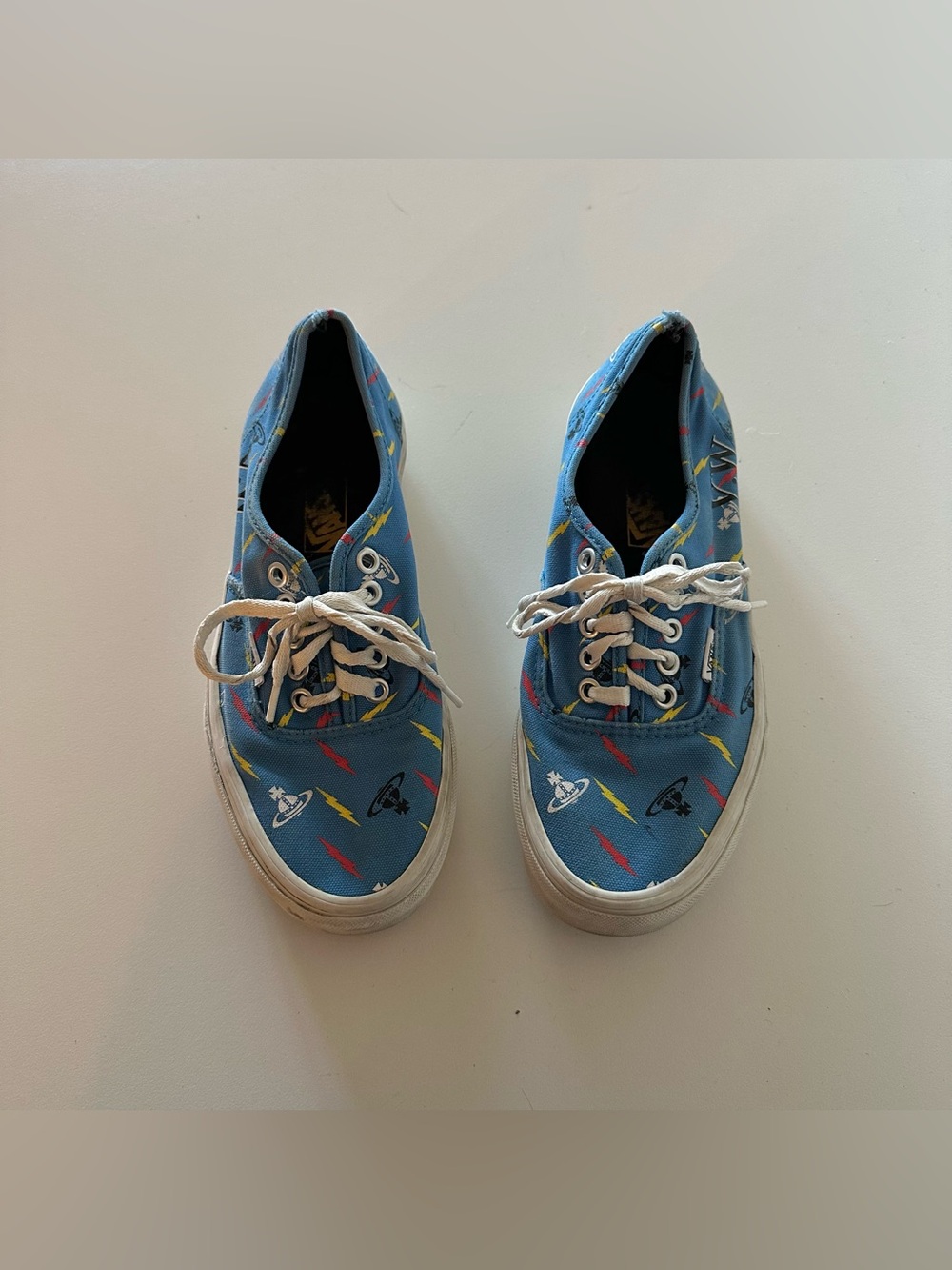 Vans Authentic Vivienne Westwood Thunderbolt Blue W8 M6.5 Anglomania Logo 

Very
